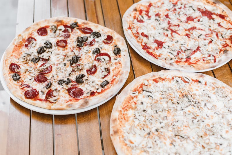 Margherita pizza with fresh basil